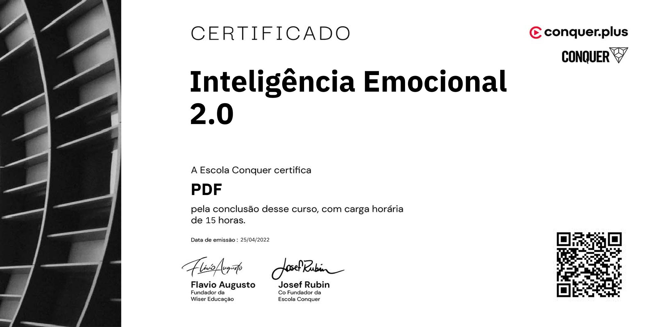 Certificado de Inteligência Emocional 2.0